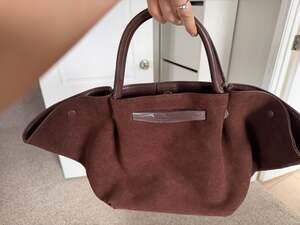 Vera Pelle Chocolate Suede Tote Bag